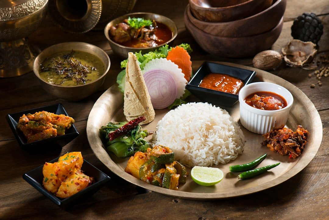 Traditional Indian thali prepared with care